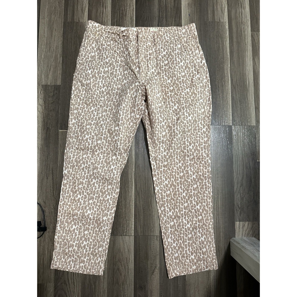 Anthropologie Pants‎ Women's 32 The Wanderer Leopard Print Utility Casual
